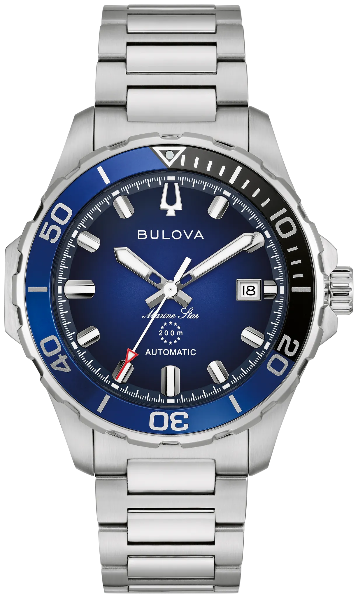 Blue Dial Stainless Steel Bracelet Marine Star 98B466 | Bulova